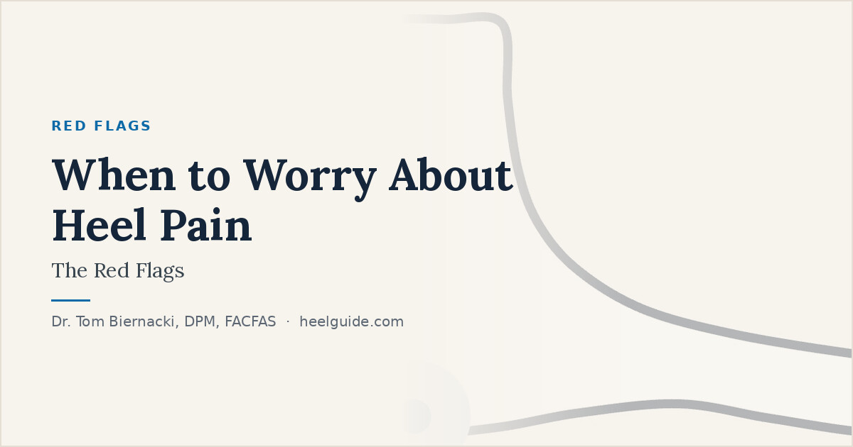 Heel Guide share card: When to Worry About Heel Pain: The Red Flags